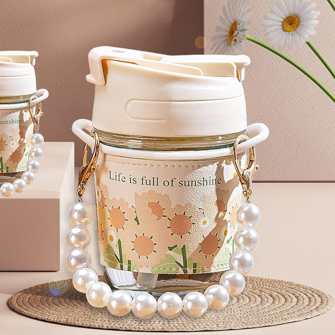Coffee Mug With Cute Pearl Bracelet