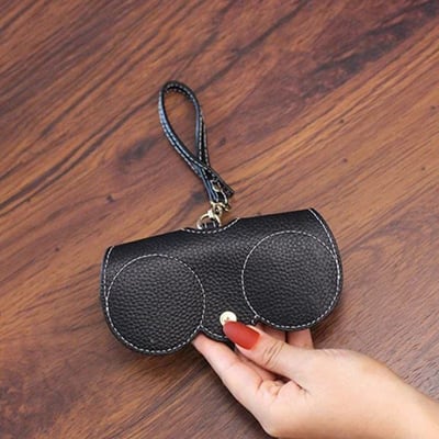 Soft Leather Sunglasses Bag (Random Color)