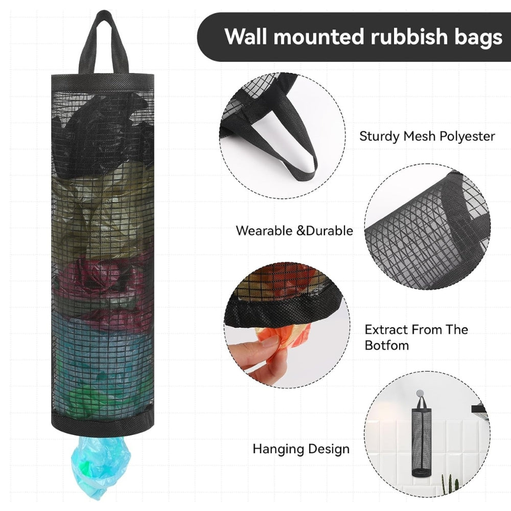 Hanging Mesh Plastic Bag Holder