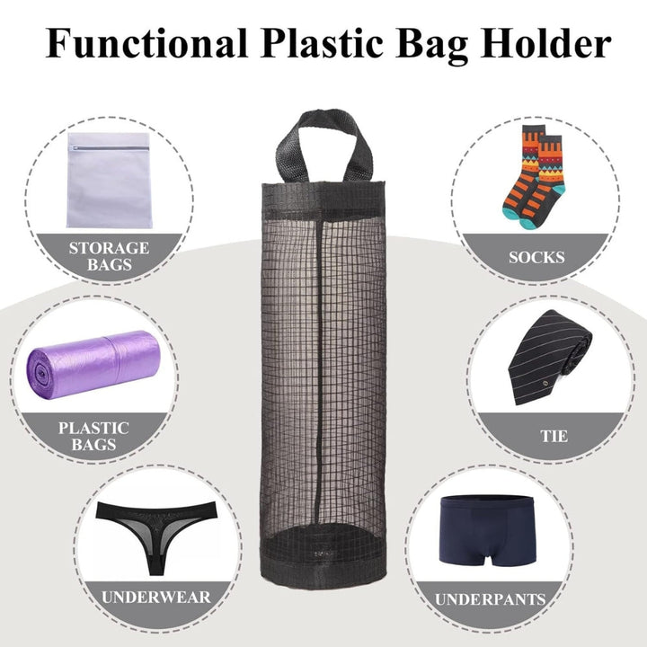 Hanging Mesh Plastic Bag Holder
