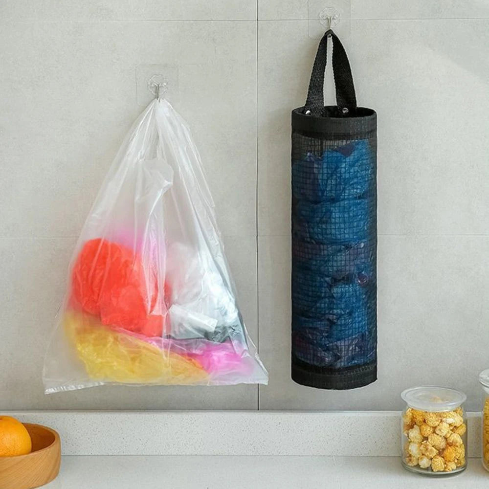 Hanging Mesh Plastic Bag Holder