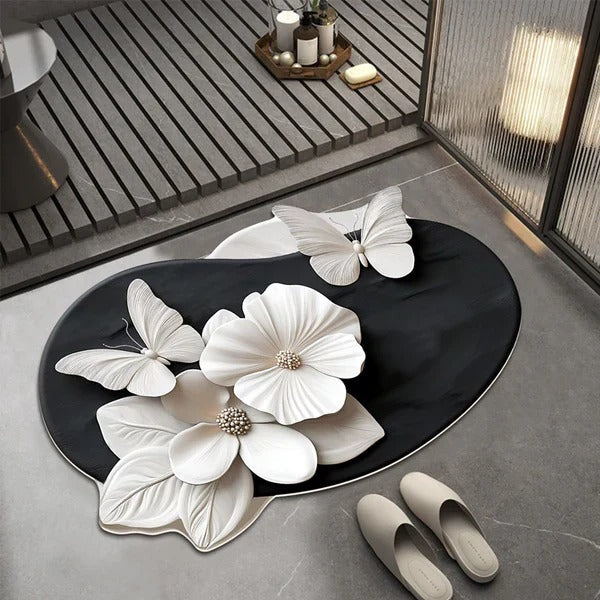 3D Luxury Floral Non-Slip Floor Rug (Random Designs)