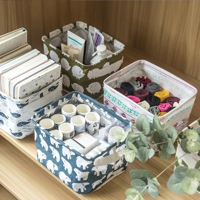 Cute Mini Storage Bins (Random Prints)