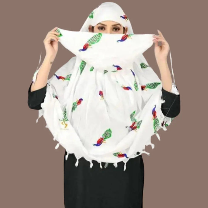 Long Cotton Scarf | For Sunlight & Pollution Protection