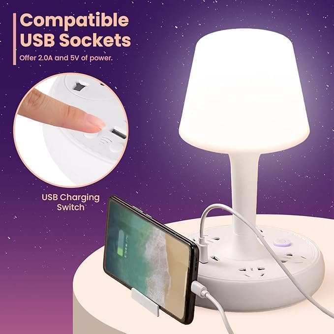 Smart Bedside Lamp with USB Power Hub