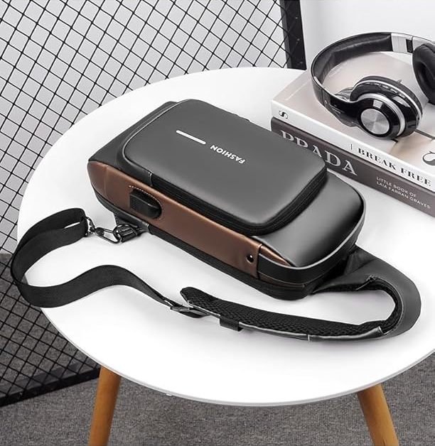 Anti-Theft Crossbody Sling Bag with USB Charging