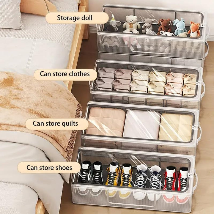 Clear Foldable Shoe Storage Box | Dustproof & Space-Saving Organizer