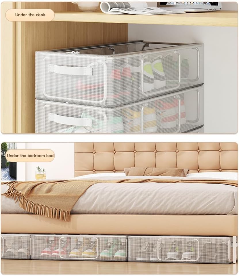 Clear Foldable Shoe Storage Box | Dustproof & Space-Saving Organizer