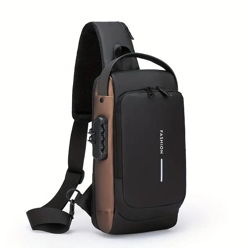 Anti-Theft Crossbody Sling Bag with USB Charging