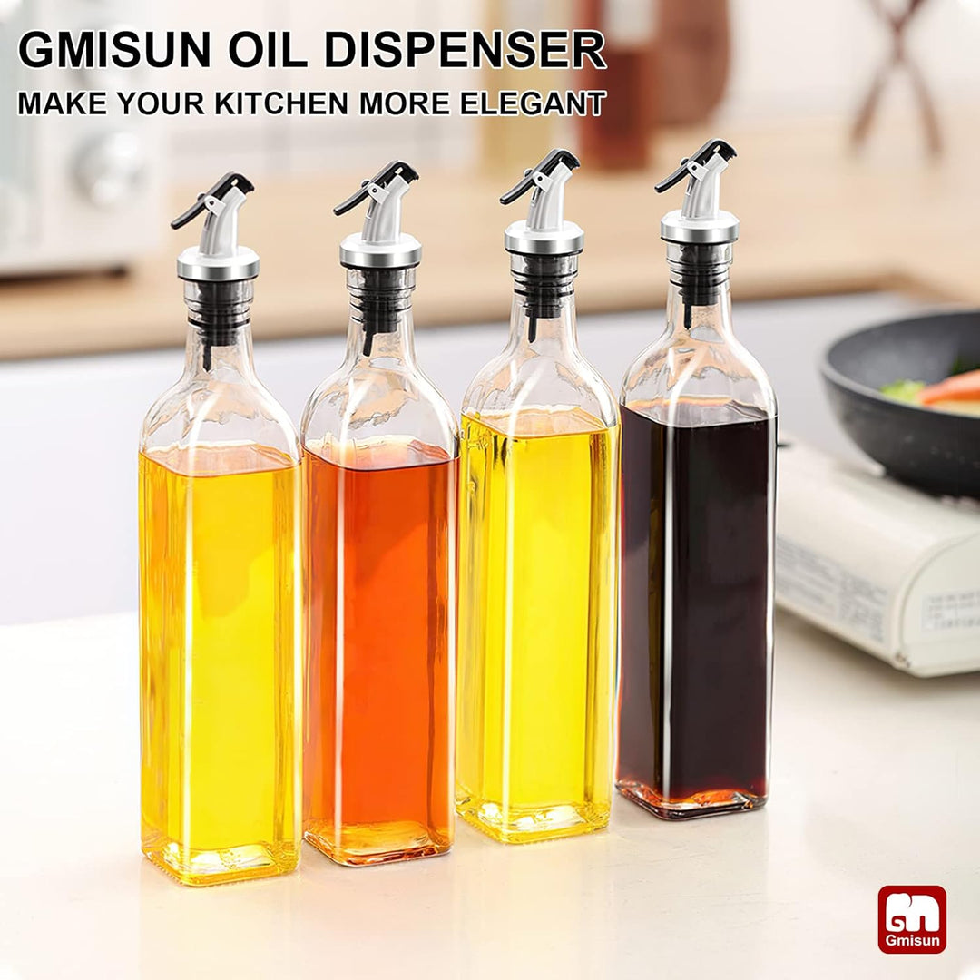 500 ML Glass Oil & Vinegar Dispenser with Leak-Proof Cork & Funnel