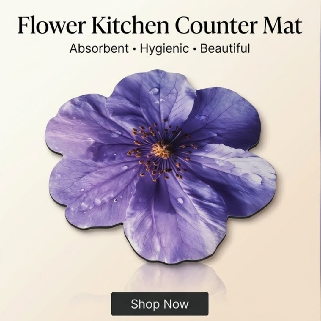 Water Absorbent Flower Mat for Kitchen Counter