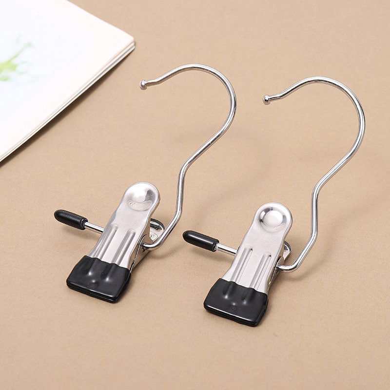 Multi-Purpose Stainless Steel Hanging Clips with Hooks