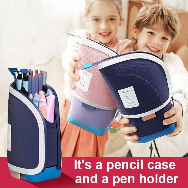 Multi-Functional Standing Pencil Case for Kids