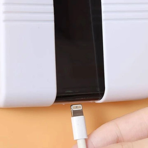 Self-Adhesive Wall-Mounted Phone Holder with Hooks