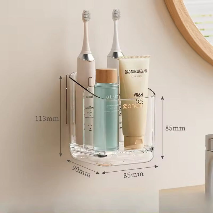 Wall-Mounted Bathroom Organizer Holder with Drainage