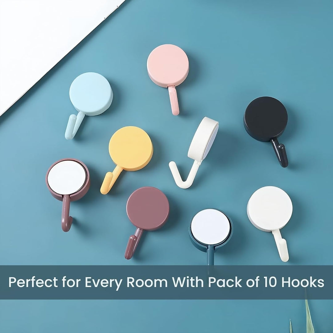 Cute Self Adhesive Wall Hooks for Home, Kitchen & Bathroom