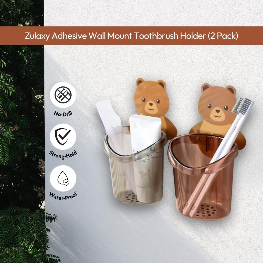 Cute Teddy Bear Kids Toothbrush Holder