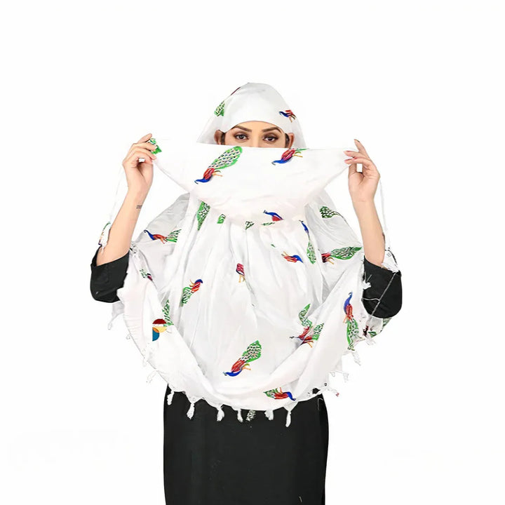Long Cotton Scarf | For Sunlight & Pollution Protection