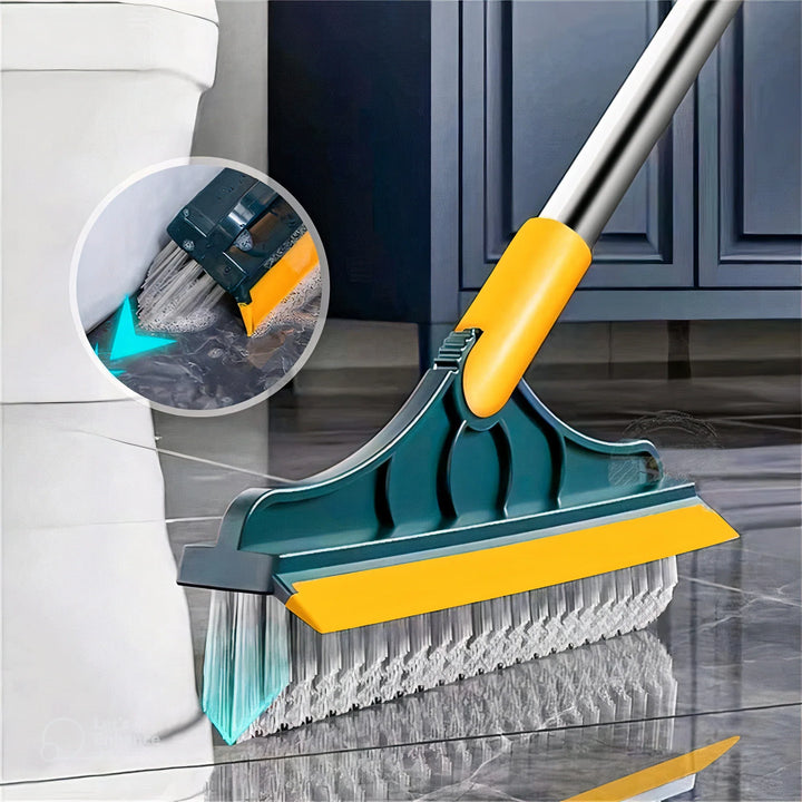 2 in 1 Bathroom Floor Cleaning Brush with Wiper