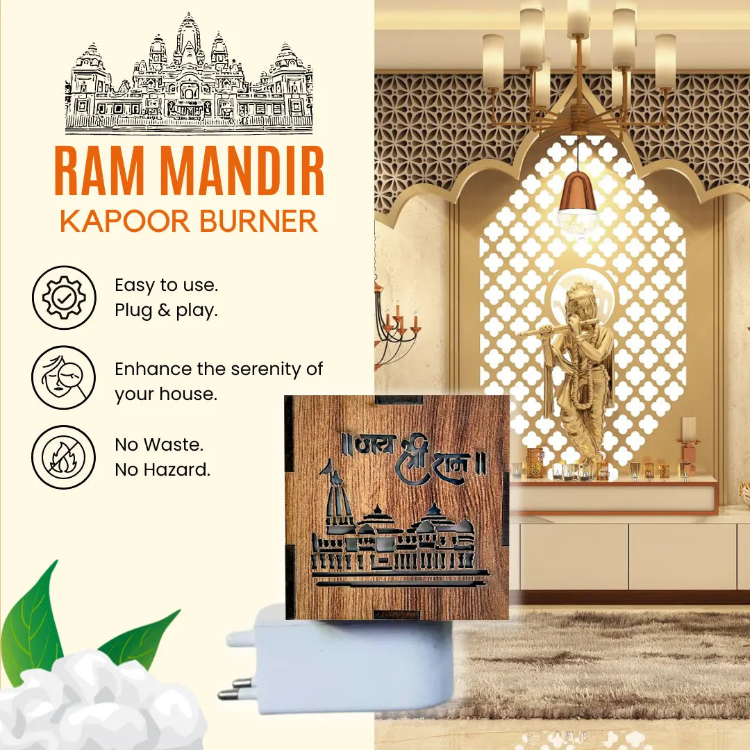 3-in-1 Ayodhya Ram Mandir Electric Aroma Burner & Night lamp