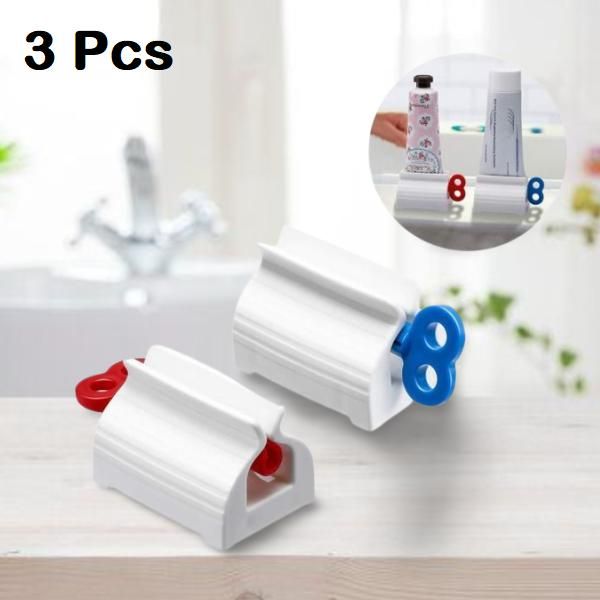 Toothpaste Squeezer-Toothpaste Seat Holder Stand Rotate Toothpaste Dispenser( Pack of 3)