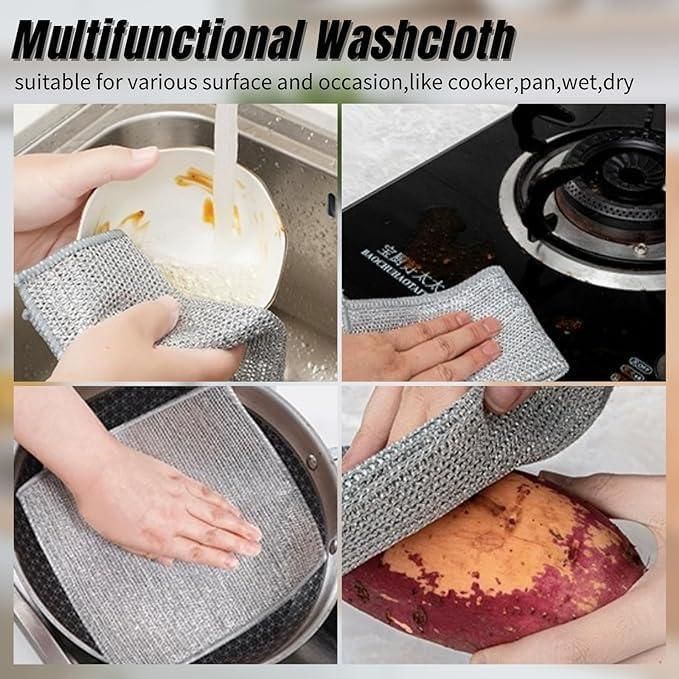 NON SCRATCH DISH WASH CLOTH (PACK OF 10)