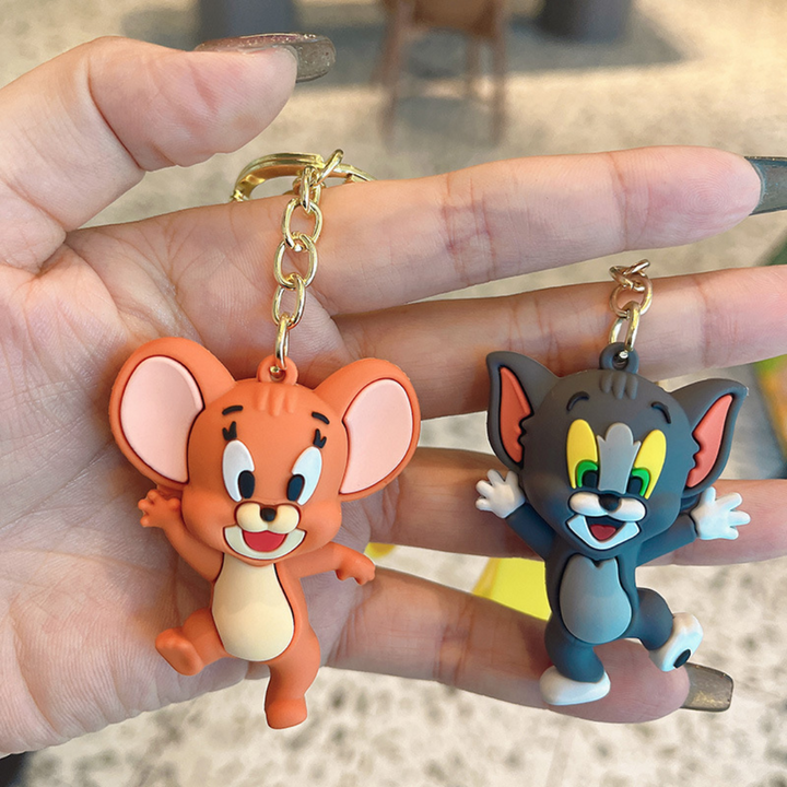 Cute 3D Tom And Jerry Keychains
