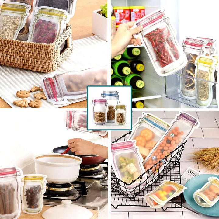Jar Shape Food Storage Pouch - Reusable & Washable