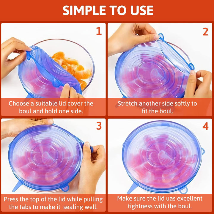 Multipurpose Silicone Lid - Reusable & Microwave Safe